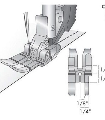 Foot Pfaff 1/4" Quilting for IDT