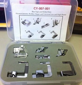 Accessory Kit Bias Tape & Rolled Hem 7-Piece