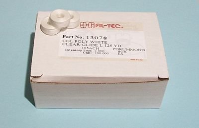 Prewound Bobbin Fil-Tec L Style White Clear Glide