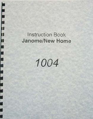 INSTRUCTION BOOK New Home 1004