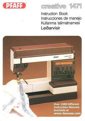 INSTRUCTION BOOK Pfaff 1471