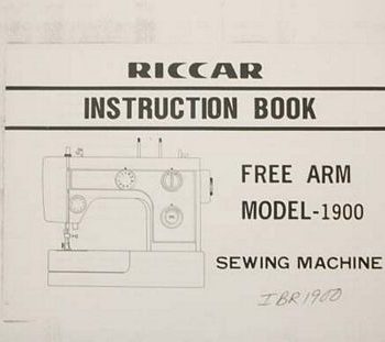 INSTRUCTION BOOK Riccar 1900