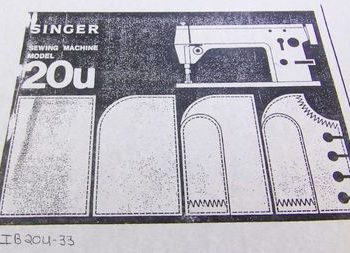 Instruction Book Singer 20U33