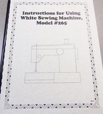 INSTRUCTION BOOK White 265