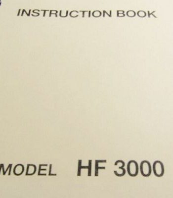 INSTRUCTION BOOK New Home MC3000 MC3500