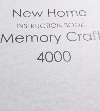INSTRUCTION BOOK New Home MC4000
