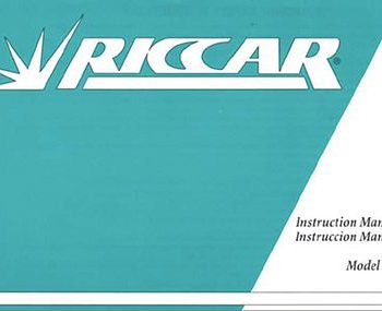 INSTRUCTION BOOK Riccar 551