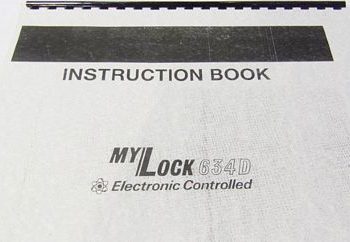 INSTRUCTION BOOK New Home Mylock 634D