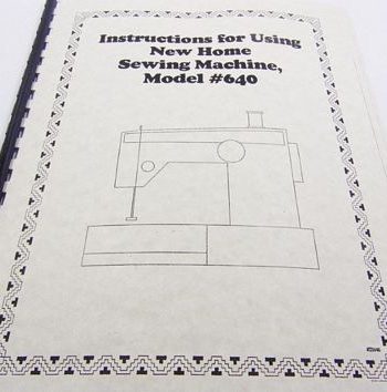 INSTRUCTION BOOK New Home Model 640