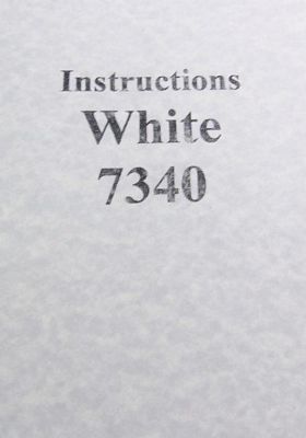 INSTRUCTION BOOK White 7340 serger