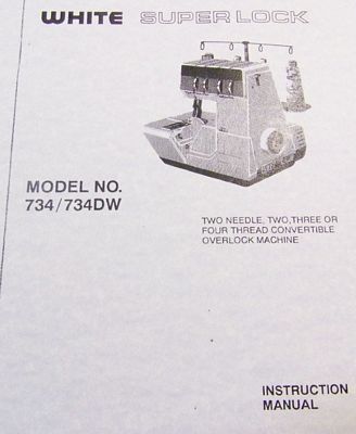 Instruction Book White 734DW
