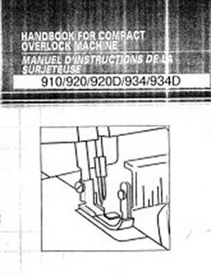 INSTRUCTION BOOK Brother 920D serger