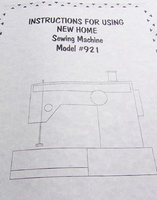 INSTRUCTION BOOK New Home 921
