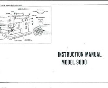 INSTRUCTION BOOK Riccar 9800