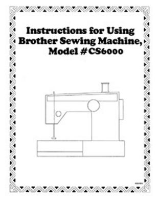 INSTRUCTION BOOK Brother CS6000 EX660 BC1000