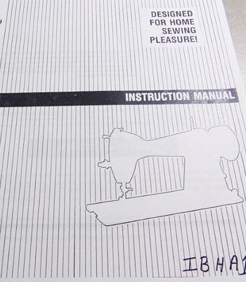 INSTRUCTION BOOK HA-1 Singer 15-30