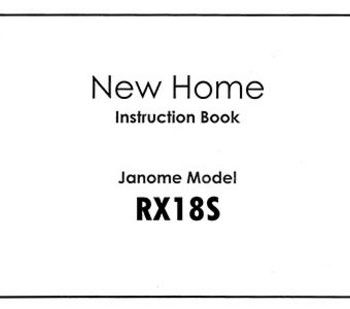 INSTRUCTION BOOK New Home RX18S