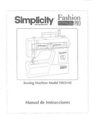 Instruction Book Simplicity SW2145