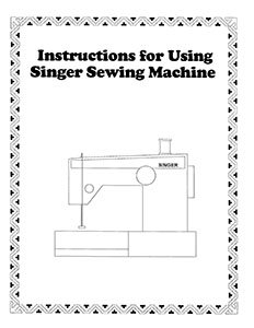 INSTRUCTION BOOK Singer 8 Basic