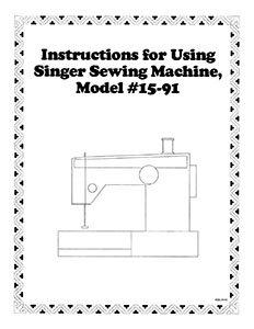 INSTRUCTION BOOK Singer 15-91