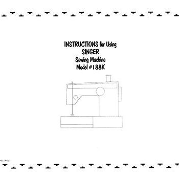 Instruction Book Singer 188K1