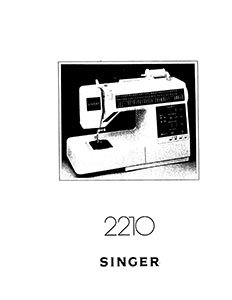 INSTRUCTION BOOK Singer 2210