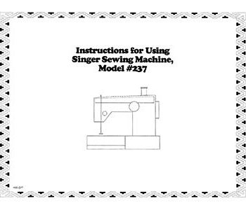 INSTRUCTION BOOK Singer 177 217 237