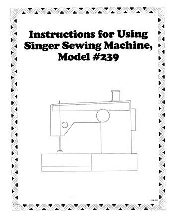Instruction Book Singer 239