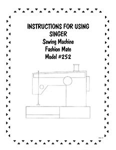 Instruction Book Singer 252