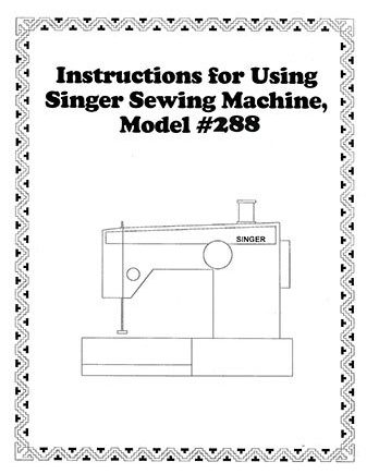 INSTRUCTION BOOK Singer 244 288 588 875