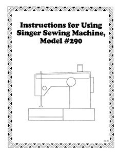 INSTRUCTION BOOK Singer 290 8019