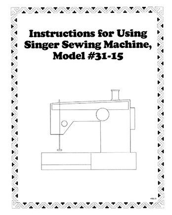 Instruction Book Singer 31-15