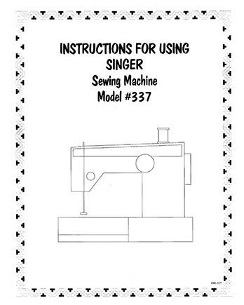Instruction Book Singer 337