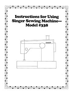INSTRUCTION BOOK Singer 338 348