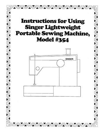 INSTRUCTION BOOK Singer 353 354