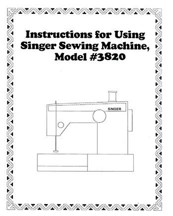 INSTRUCTION BOOK Singer 3810 3820 3825