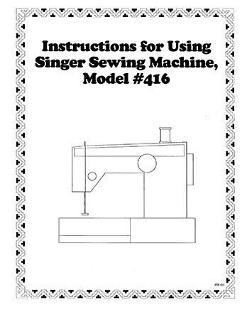 INSTRUCTION BOOK Singer 416 418