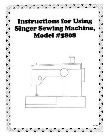 INSTRUCTION BOOK 5802 5805 5806 5808 5810