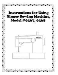 INSTRUCTION BOOK Singer 6267 6268
