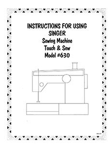 Instruction Book Singer 630 640