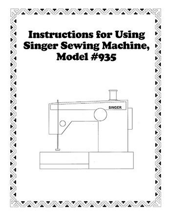 Instruction Book Singer 935