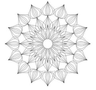 Artisan Curve Iris 20 Template .5"x3" - Long Arm