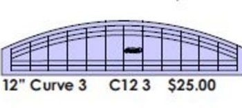 Curve Ruler 12" x 1.5" - Low Shank