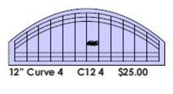 Curve Ruler 12" x 2" - Low Shank
