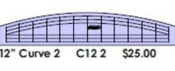 Curves Template 2 12" x 1" - Low Shank