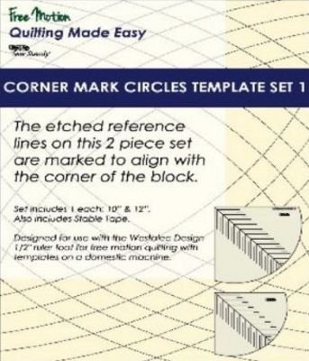 Corner Mark Circles Template Set 1 - Long Arm