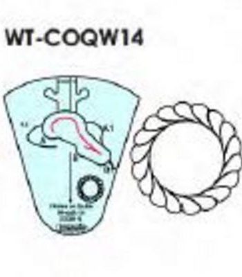 Circles on Quilts Wreath Template #14-Low Shank