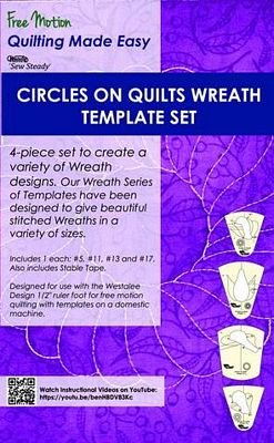 Circles on Quilts Wreath 4pc Set-Low Shank