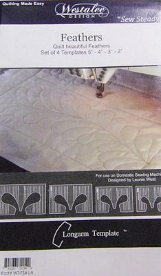 Feather Template Set 4pc Long Arm & Med 6mm